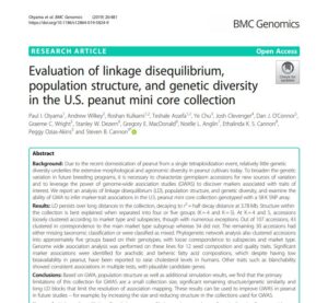 Evaluation of linkage disequilibrium, population structure, and genetic diversity in the U.S. peanut mini core collection
