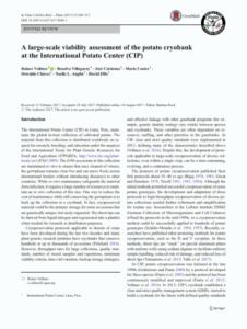 A large-scale viability assessment of the potato cryobank at the International Potato Center (CIP).