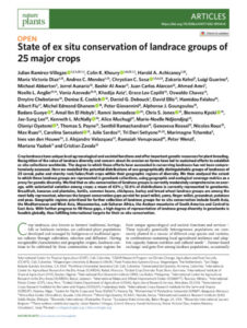 State of ex situ conservation of landrace groups of 25 major crops