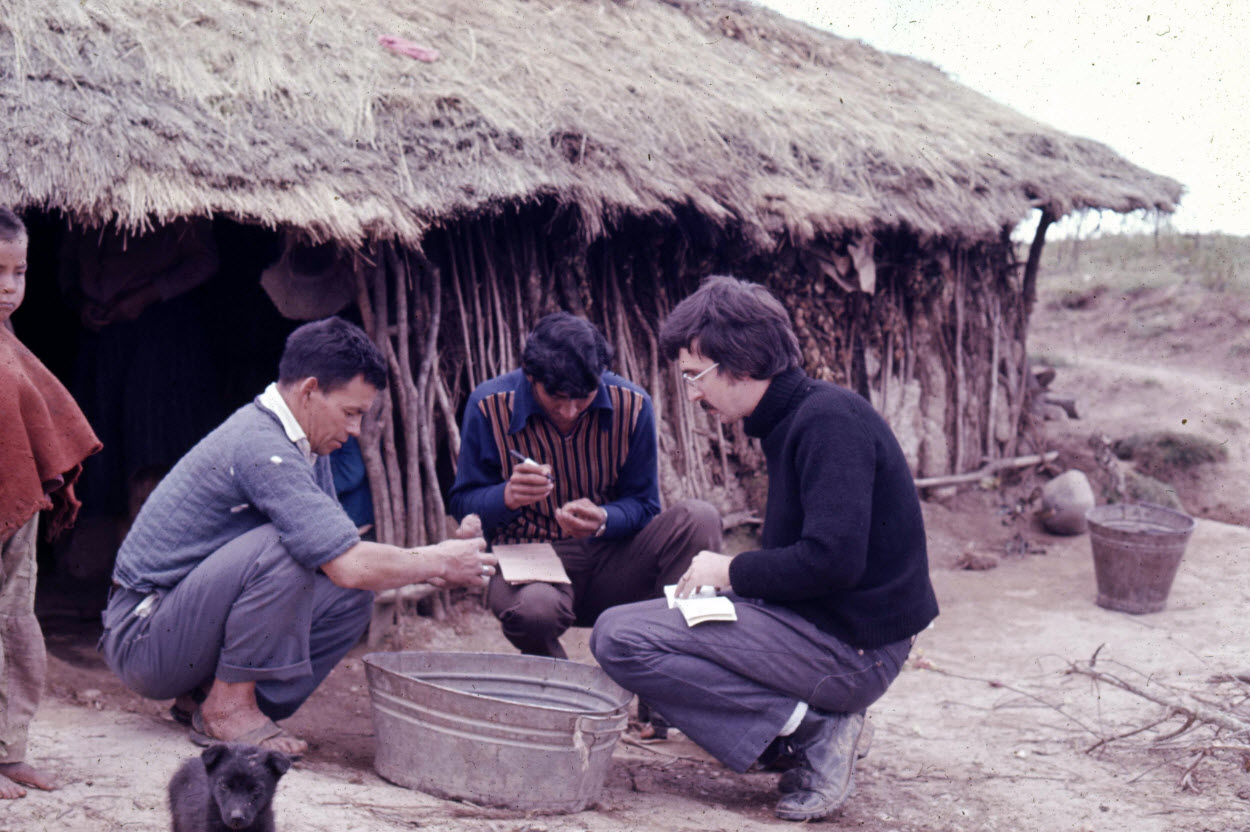 MTJ collecting cultivated potatoes in 1974