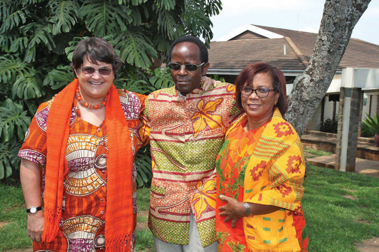 World Food Prize laureates from left, Dr. Jan Low, Dr. Robert Mwanga, and Dr. Maria Andrade, have worked tirelessly to make orange synonymous with the idea of health. Photo by CIP staff