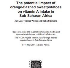 The potential impact of orange-fleshed sweetpotatoes on vitamin A intake in Sub-Saharan Africa.