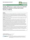 Gender differences in access and use of selected productive resources among sweet potato farmers in Uganda.