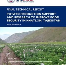 Potato production support and research to improve food security in Khatlon, Tajikistan. Final technical report