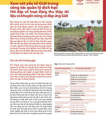 Considering gender in pest and disease management: FAQs for gender-responsive data collection and extension work (Vietnamese).