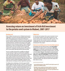 Assessing return on investment of Irish Aid investment to the potato seed system in Malawi, 2007-2017