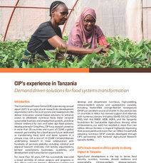 CIP’s experience in Tanzania. Demand driven solutions for food systems transformation