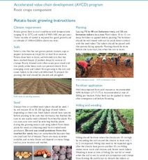 Potato basic growing instructions: Feed the Future Kenya Accelerated Value Chain Development Program—Root crops component
