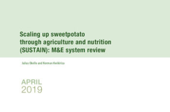 Scaling up sweetpotato through agriculture and nutrition (SUSTAIN): M&E system review