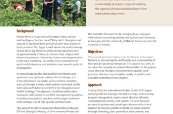 Boosting potato production to enhance rural livelihoods—Georgia. Project profile.