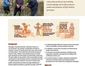 The USAID potato program in Georgia. Project profile.
