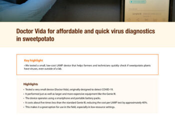 Doctor Vida for Affordable and Quick Virus Diagnostics in Sweetpotato