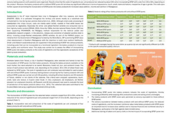 Evaluation of the potential of incorporating orange-fleshed sweetpotato puree into bakery products in Madagascar
